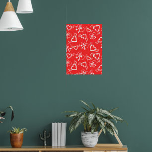 Poster Motif de coeurs de la Saint-Valentin d'ange