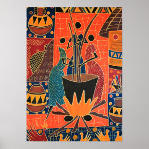 Poster motif de conception tribale