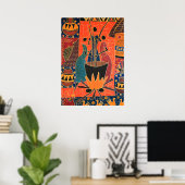 Poster Motif de conception tribale (Bureau à domicile)