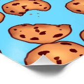 Poster Motif de cookies à puces de chocolat (Coin)