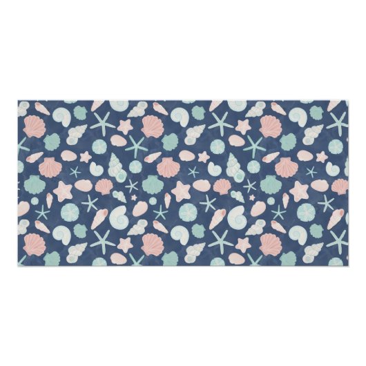 Poster motif de coquillages (Devant)