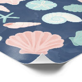 Poster motif de coquillages (Coin)