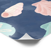 Poster motif de coquillages (Coin)