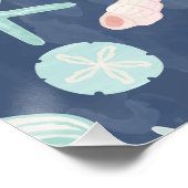 Poster motif de coquillages (Coin)