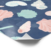 Poster motif de coquillages (Coin)