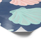 Poster motif de coquillages (Coin)