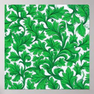 Poster Motif de couleur plate à contraste élevé : Lierre