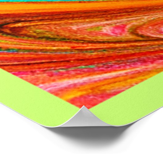 Poster Motif de couleurs Abstrait dynamique (Coin)