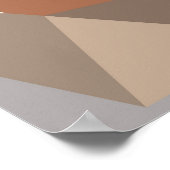 Poster Motif de couleurs naturelles géométriques (Coin)