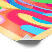 Poster Motif de couleurs vives (Coin)