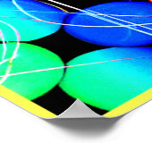 Poster Motif de couleurs vives (Coin)