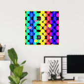 Poster Motif de couleurs vives (Bureau à domicile)
