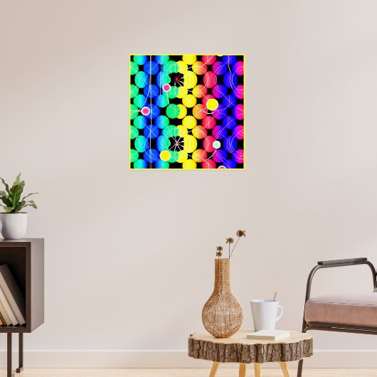 Poster Motif de couleurs vives (Salon 3)