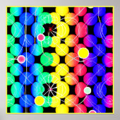 Poster Motif de couleurs vives (Devant)