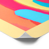 Poster Motif de couleurs vives (Coin)