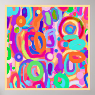 Poster Motif de couleurs vives