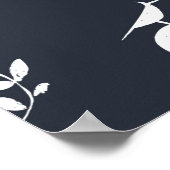 Poster Motif de crâne à pois réguliers avec des plantes e (Coin)