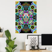 Poster Motif de crânes de sucre (Bureau à domicile)