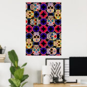 Poster Motif de crânes de sucre (Bureau à domicile)