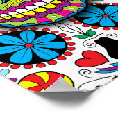 Poster Motif de crânes de sucre (Coin)