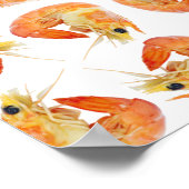 Poster motif de crevettes Abstrait (Coin)