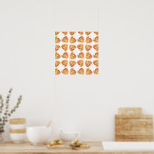 Poster motif de crevettes Abstrait (Cuisine)
