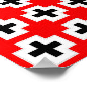 Poster Motif de croix géométriques (Coin)