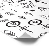 Poster Motif de croquis boho doodle (Coin)