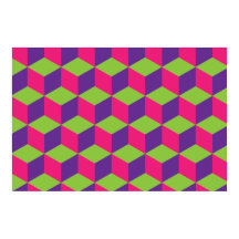 Motif de cube géométrique