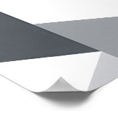 Poster Motif de cube isométrique monochrome (Coin)