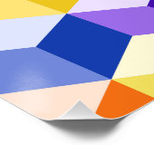 Poster Motif de cube multicolore (Coin)