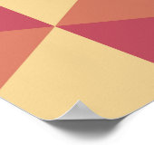 Poster Motif de Cube rouge orange Abstrait (Coin)