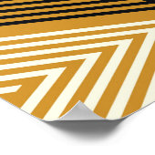 Poster Motif de cube Vintage rouge or (Coin)