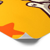 Poster Motif de design plat Halloween Thème Arrière - pla (Coin)