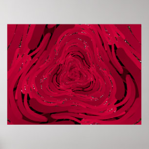 Poster Motif de dessin à la main en dégradé rouge avec g