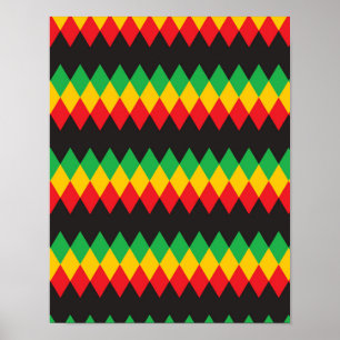 Poster Motif de diamant de Rasta