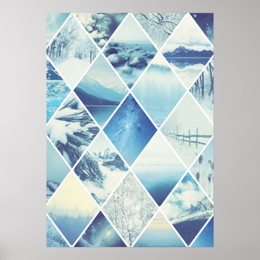 Poster Motif de diamant d'hiver (Devant)