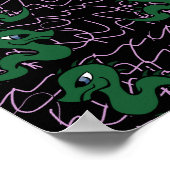 Poster Motif de dragon vert bébé (Coin)