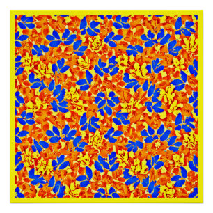 Poster Motif de feuillage couleur chic