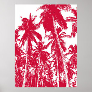 Poster Motif de feuille. Palmiers tropicaux
