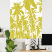 Poster Motif de feuille. Palmiers tropicaux (Bureau à domicile)