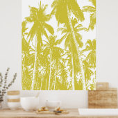 Poster Motif de feuille. Palmiers tropicaux (Cuisine)
