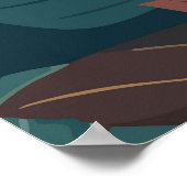 Poster  motif de feuilles sans couture (Coin)