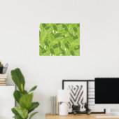 Poster Motif de feuilles vertes (Bureau à domicile)