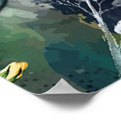 Poster motif de fleur abstrait sans couture sur fond mixt (Coin)