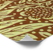 Poster Motif de fleur antique Marigold William Morris (Coin)