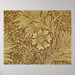 Poster Motif de fleur antique Marigold William Morris
