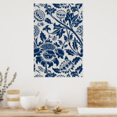 Poster Motif de fleur de chrysanthème William Morris (Cuisine)