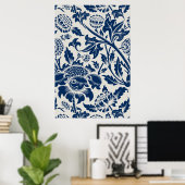 Poster Motif de fleur de chrysanthème William Morris (Bureau à domicile)