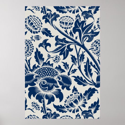 Poster Motif de fleur de chrysanthème William Morris (Devant)